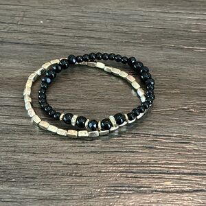 Black and Gold Bracelets